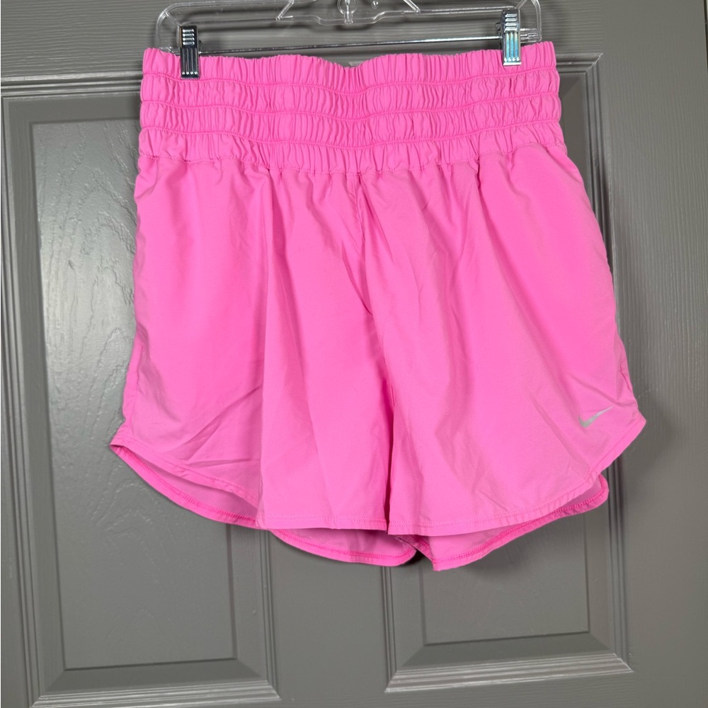 Nike Women's Bright Pink High Waisted Athletic Shorts